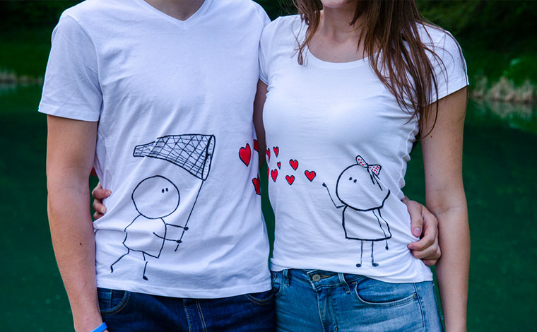 Un t-shirt personnalisé pour la Saint Valentin